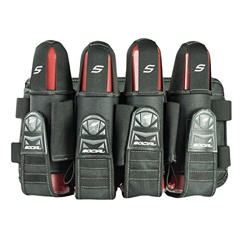 Social Paintball Grit Pod Pack Harness, Stealth Black, 4+7 Pod Holders