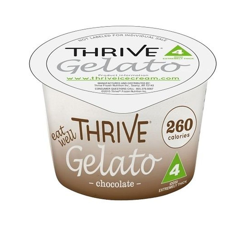 Thrive Frozen Nutrition, Chocolate Gelato, 4 oz Cups (36 count)