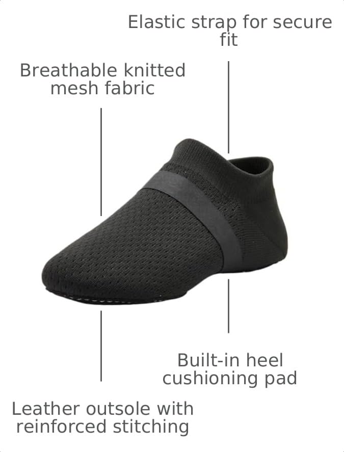 Image of SANGEESON Slip-on Jazz Shoes for Women and Men's Lightweight Breathable Dance Shoes