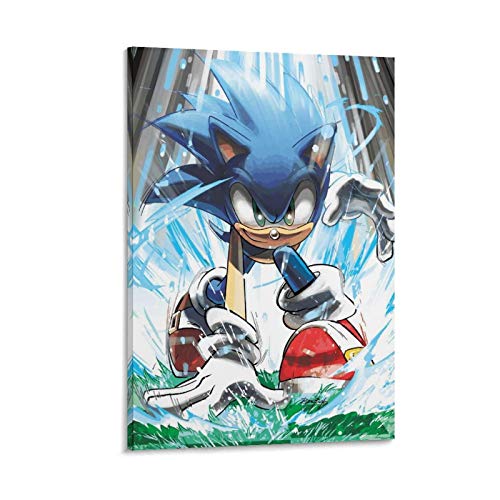 LIANGBO Póster decorativo de Sonic The Hedgehog de cómic (2 unidades, 20 x 30 cm)