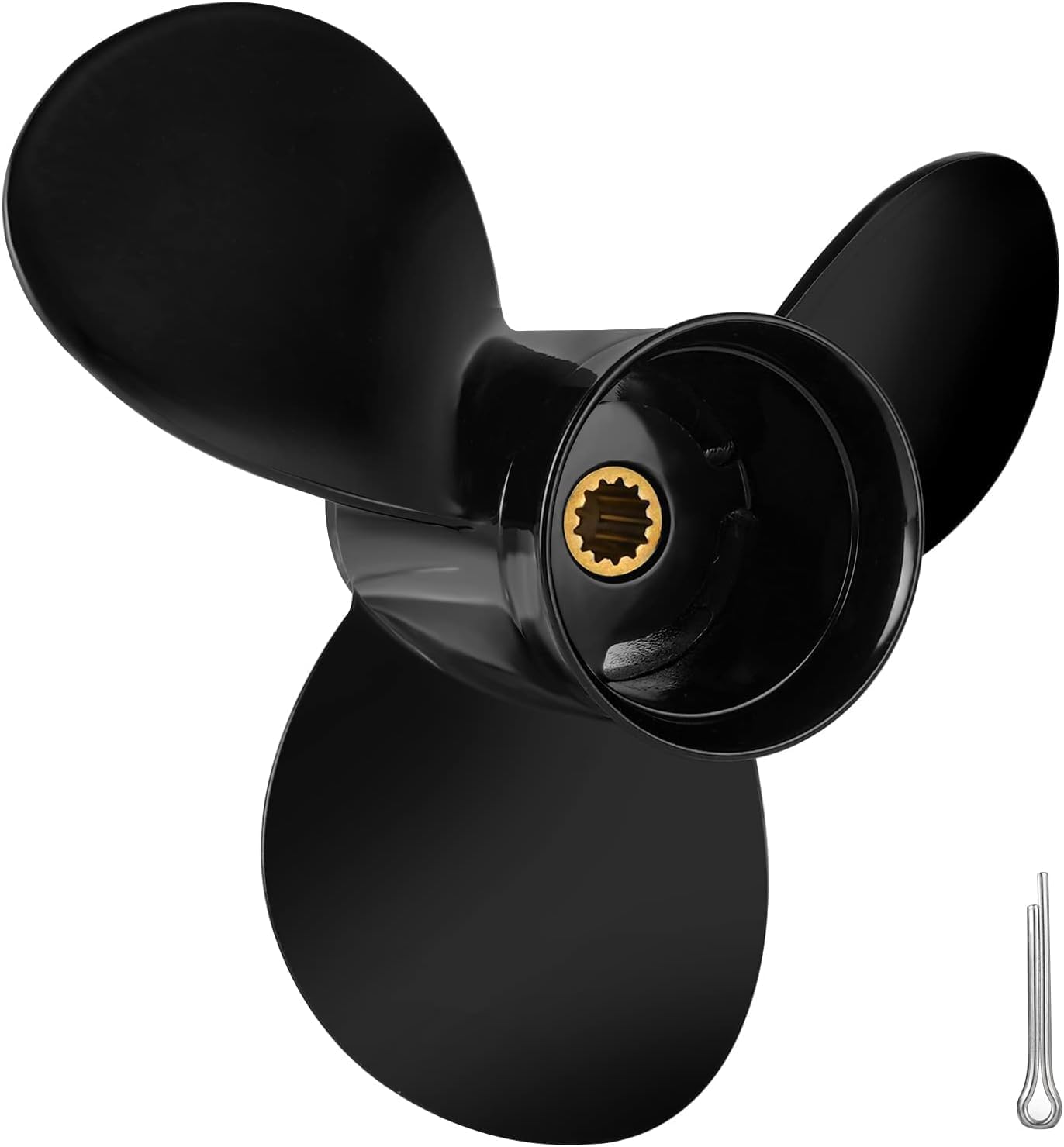 9 1/4 x 9 Aluminum Boat Outboard Propeller for BRP Johnson Evinrude OMC Stern Drive 8-15HP, 13 Spline Tooth, 763458, RH, Compatible with Evinrude 8HP 9.9HP 12HP 15HP