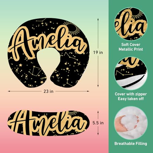 Image of Custom Name Car Seat Canopy - Baby Car Seat Covers, Black Star Infant Stroller Cover, Carseat Canopy Christmas Birthday Gifts for Girls and Boys