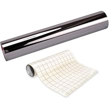 ORACAL 351 Silver Reflective Chrome Vinyl 12" x 10ft 1-Roll Pack Including Transfer Paper