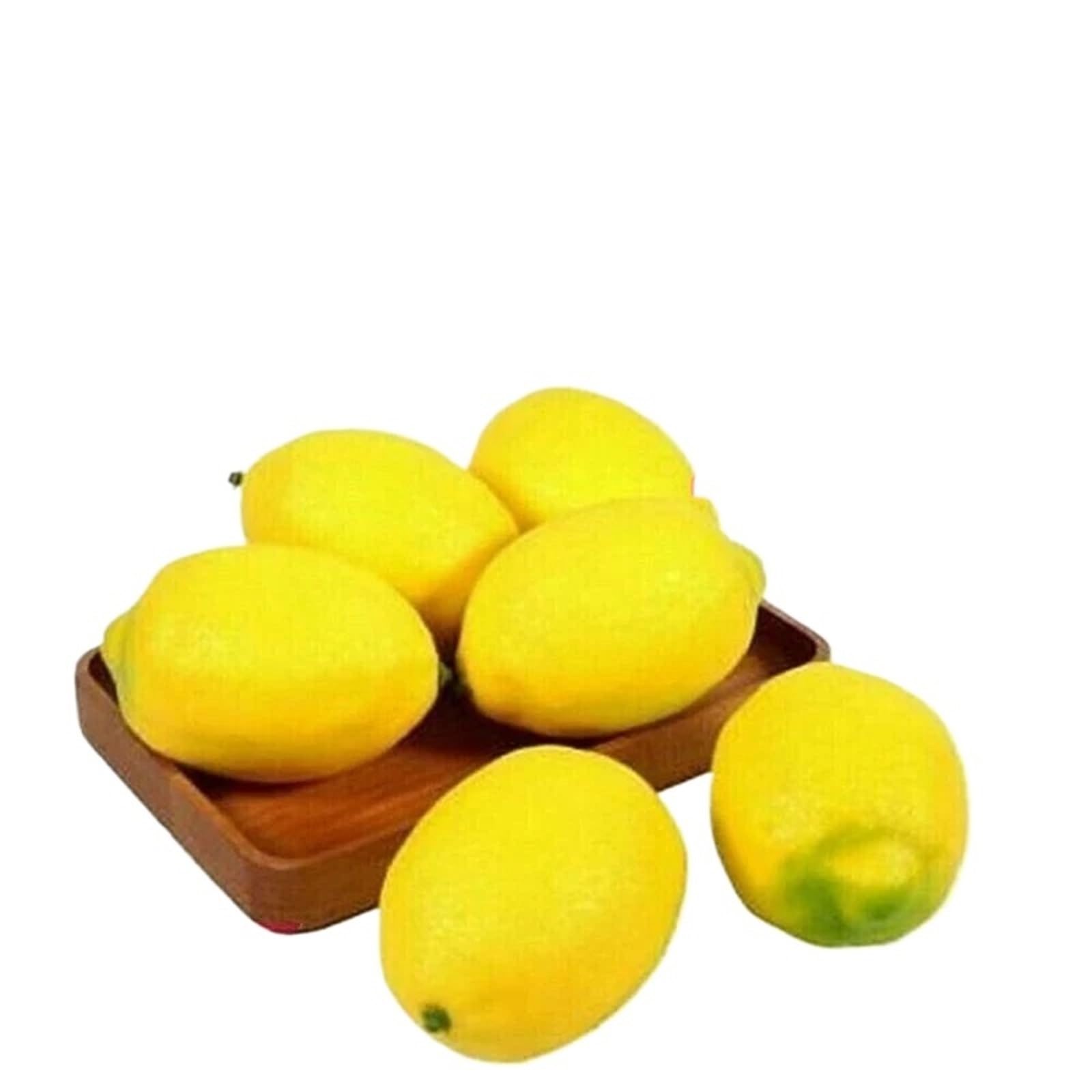 MZSKLW Fake Fruit Artificial Fruit 20*PCS Yellow Fake Lemons Decor Realistic Simulation Lemon For Home Kitchen Wedding Party Decoration(Yellow)