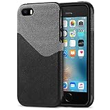 TENDLIN iPhone SE Case Good Protection Leather Fabric Design Good Grip Shockproof Case for iPhone SE...