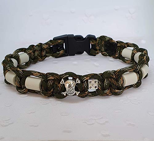 EM-Keramik-Halsband für Hunde/EM-Hundehalsband - Undercover Dog - ARMY-Grün-Mix