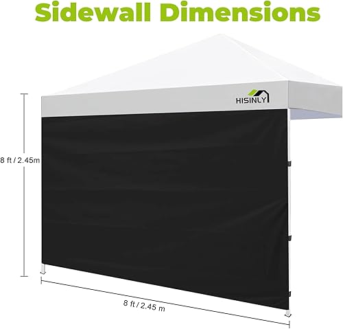 Miniatura 9 de Hisinly Paredes laterales de tienda de campaña instantáneas para toldo desplegable de 10 x 10 pies, impermeable 300D, 4 paredes laterales con