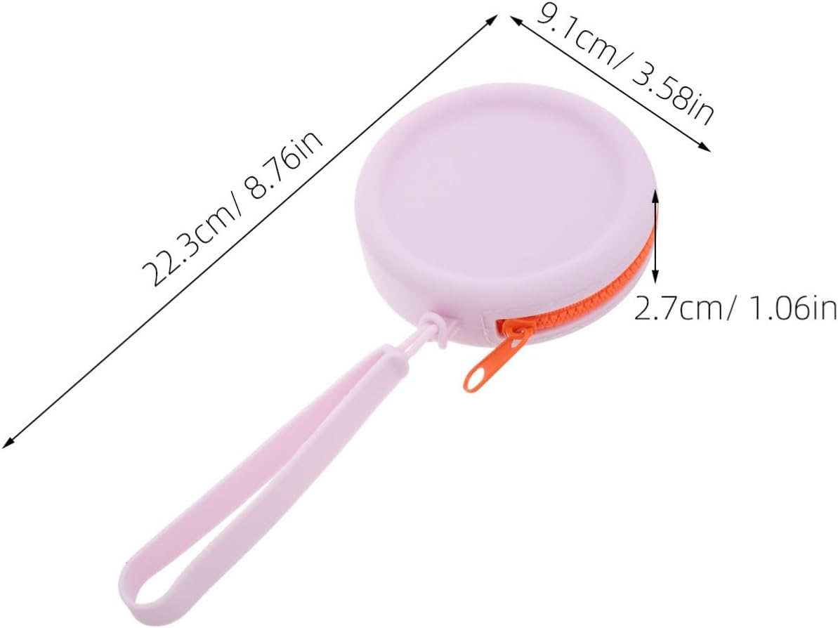 Silicone Coin Purse Multifunctional Dustproof Design round with Zipper Small Change Wallet Cute and Stylish round Silicone Pouch for Travel and Everyday Use for Jewelry and Small