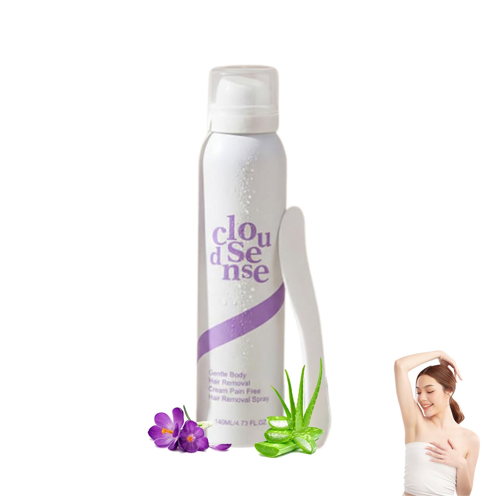 Cloud Sense Pain-Free Hair Removal Spray for Sensitive Skin, Cloud Sense Smooth Hair Removal Spray,Suitable for Every Skin Type and Corner Women and Men (1pc) - 1
