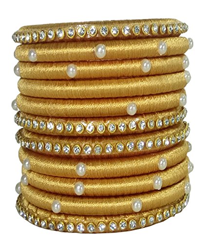 See full amazon price history chart for Bluejays hub Silk Thread Bangles Gold and Light Gold Set of 12 (2.2) for Women/Girls Bluejays hub Silk Thread Bangles Gold and Light Gold Set of 12 (2.2) for Women/Girls (B01MY9C9HJ) Amazon Price History, Amazon Price Tracker