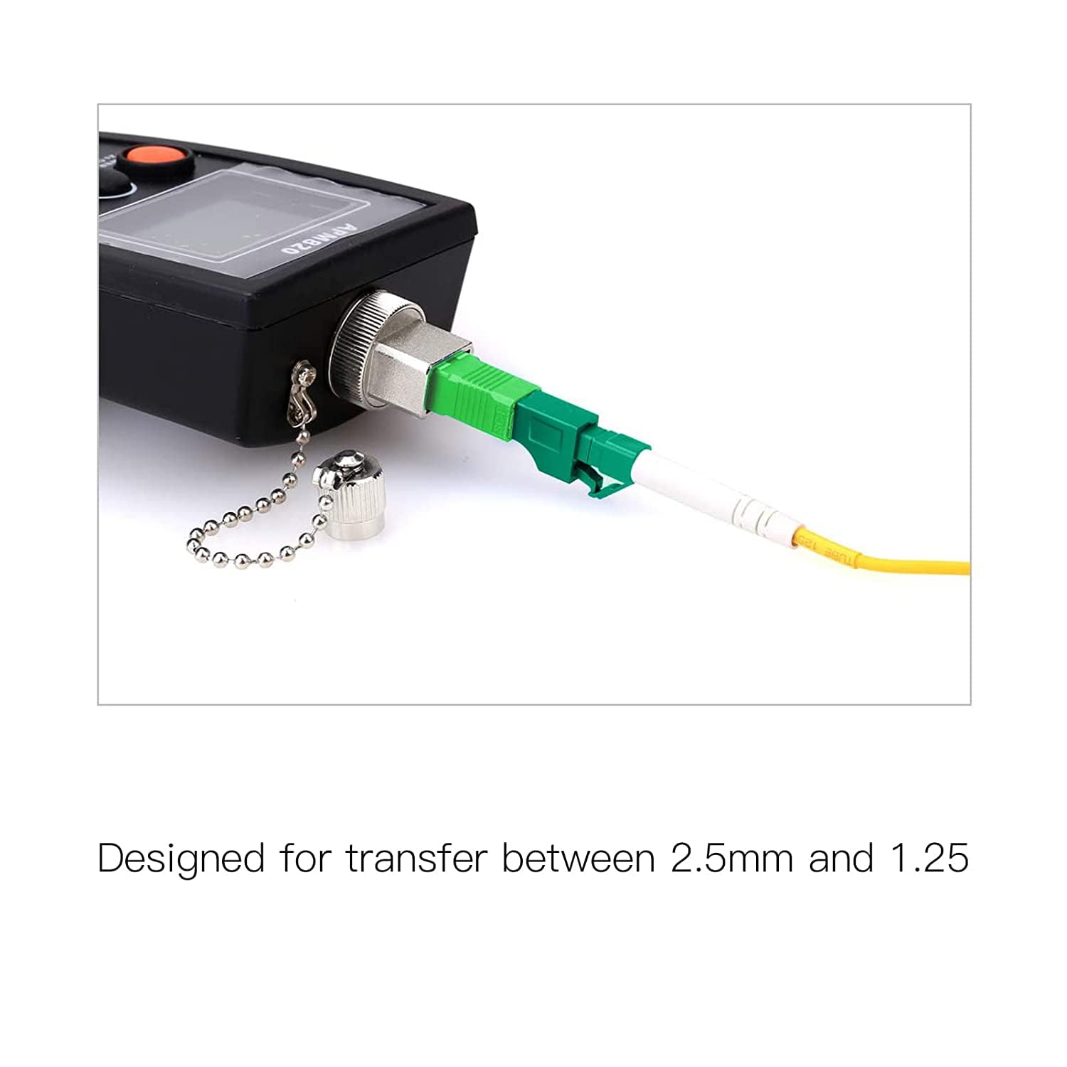 20 adaptadores SC a LC, SCAPC macho a LCAPC hembra híbrido monomodo adaptador de fibra óptica de baja pérdida para medidor de potencia óptica
