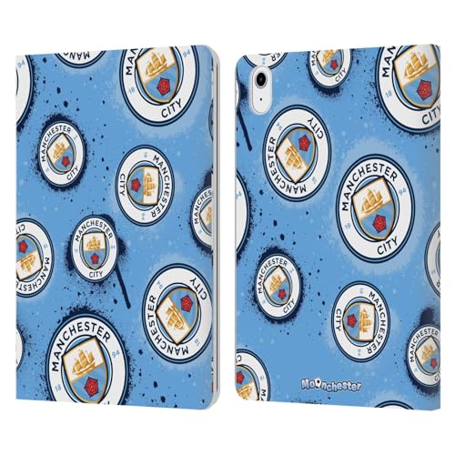 Étui portefeuille Manchester City pour iPad Air 11 en cuir avec les mascottes officielles FC