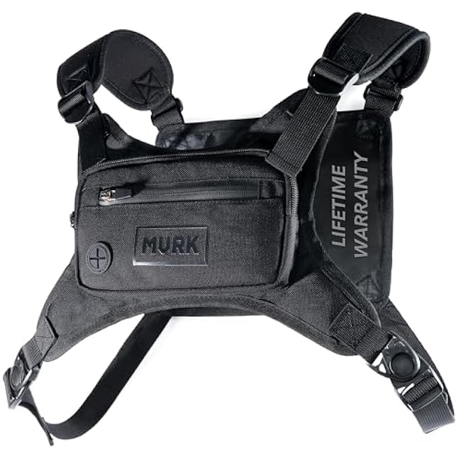 MVRK Water Resistant Chest Pack - Running Vest for Workouts, Running Phone Holder Extra Storage, Lightweight Running Pack