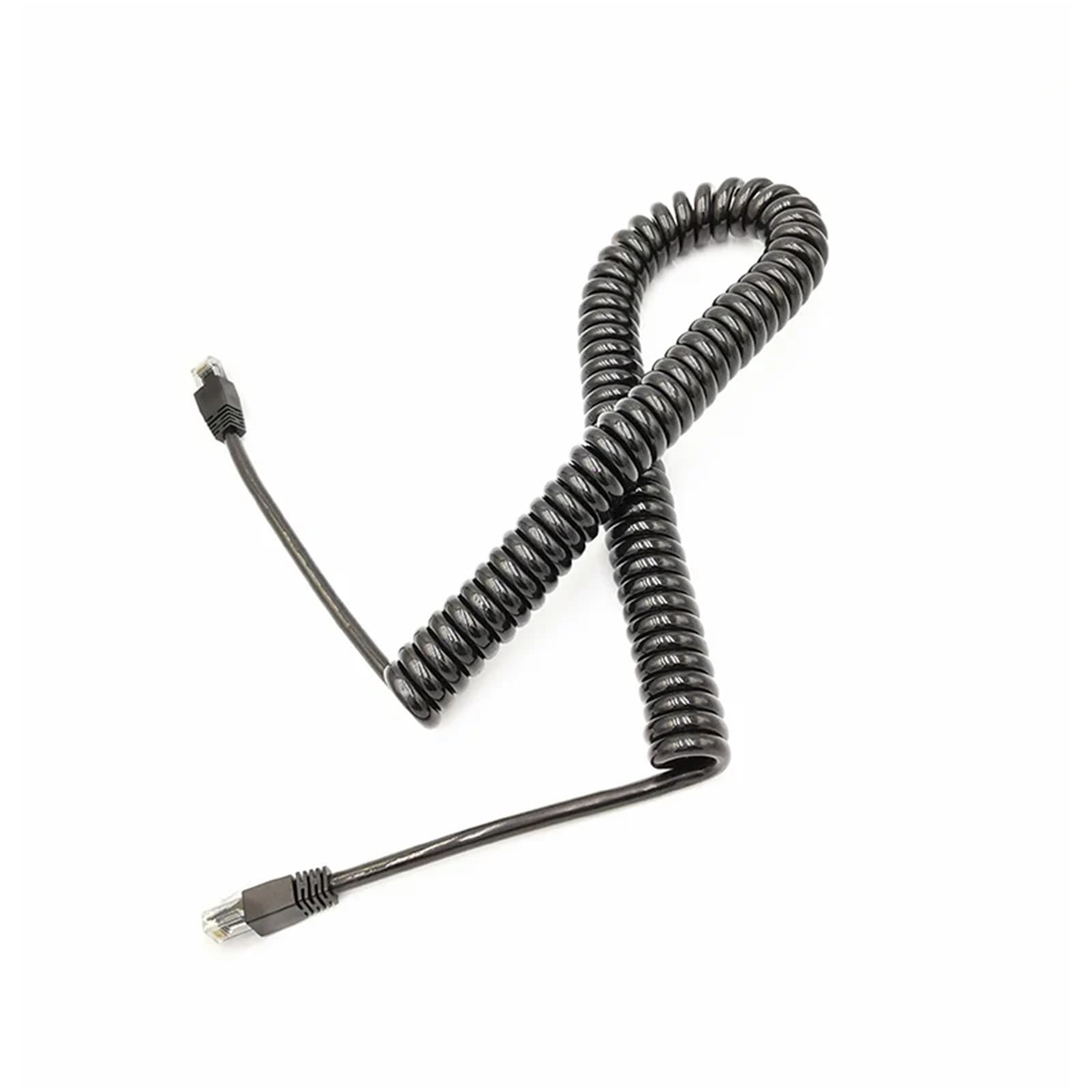 Câble Ethernet avec connecteur à Ressort en Spirale, câble réseau Gigabit à 8 cœurs avec tête en Cristal, 1 pièce(Stretch 3meter)