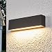 Produktbild Lucande LED Wandleuchte außen 'Elvira' (Modern) in Schwarz aus Aluminium (1 flammig, inkl. Leuchtmittel) - LED-Außenwandleuchten Wandlampe, Led Außenlampe, Outdoor Wandlampe für Außenwand/Hauswand