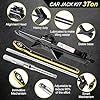 Scissor Jack for Car 3 Ton (6,600 lbs) - Portable Tire Jack Tool KitEquipped with Upgraded Cross Wrench kit, Portable tire Jack Replacement kit, and SUV MPV car Emergency Kit (3T Universal)
