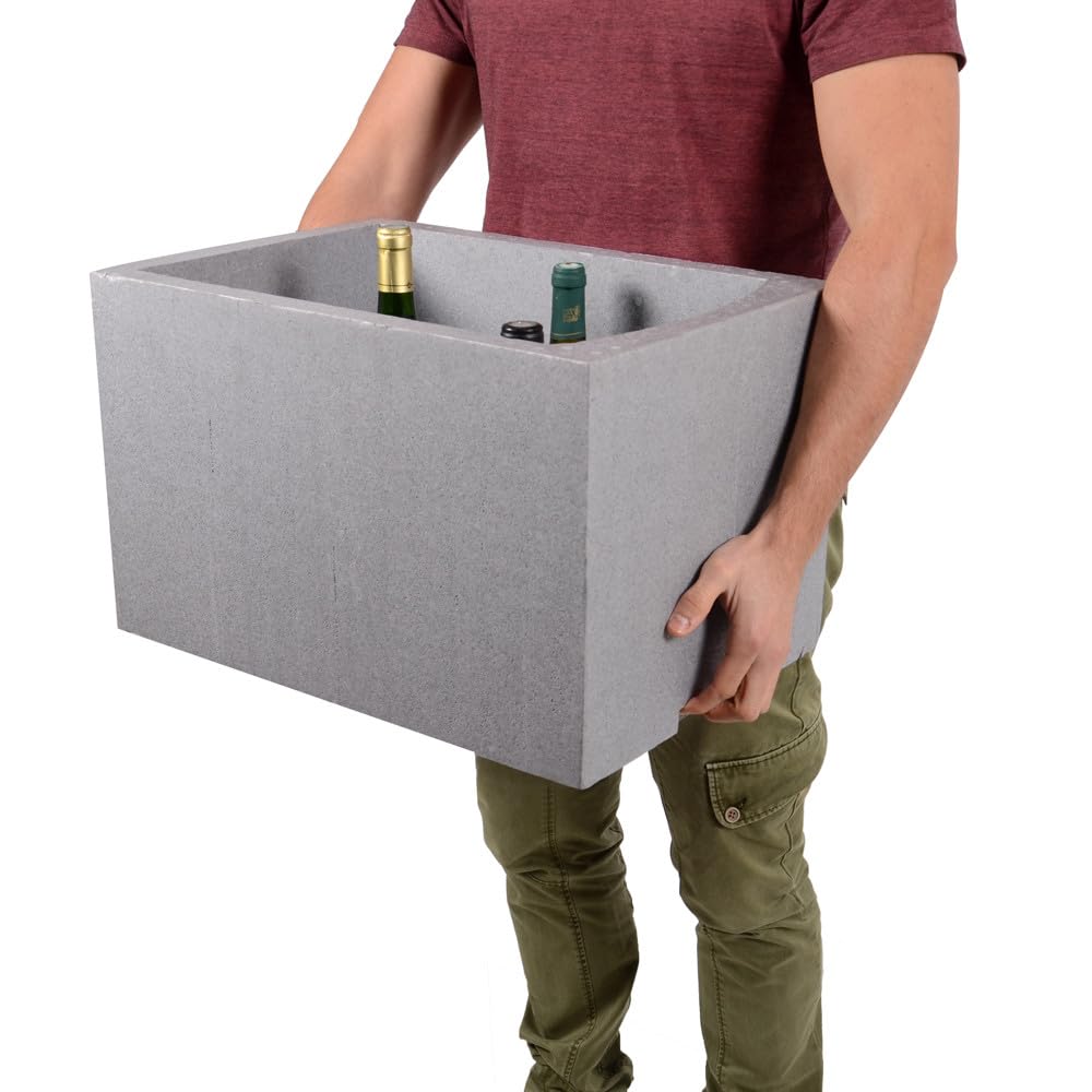 Deconation Lot De 3 Casiers Porte Bouteilles -3x12 Soit 36 Bouteilles - Polystyrène Expansé - Stockage Et Transport