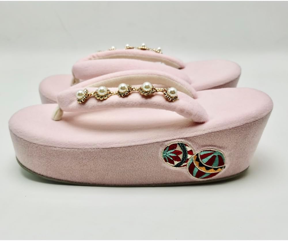 草履 厚底草履 女性和装小物・履物 | 通販・人気ランキング - 価格.com [osseoca] 草履 レディース ベルベット 厚底草履 刺繍 痛くない ぞうり 履物 真珠飾り 下駄 和風 和装小物 女性用 ス