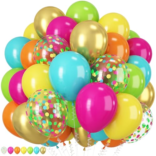 Image of Tropical Balloons, 60PCS Hawaiian Balloons, Summer Birthday Party Balloons