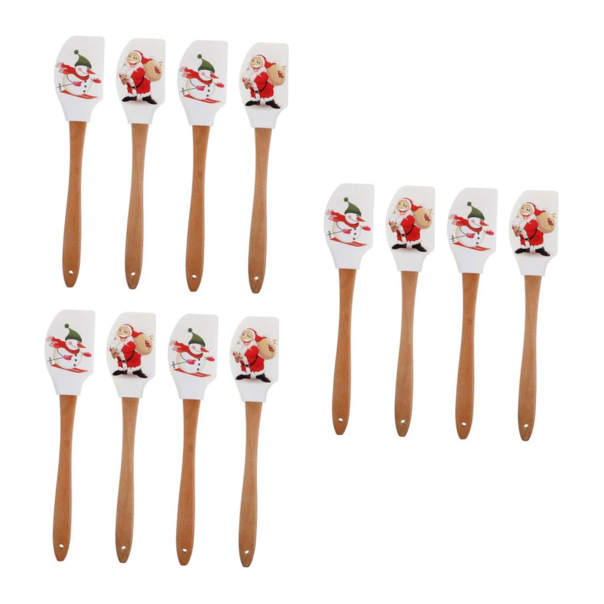 MAGICLULU 3 Ensembles Spatules De Cuisine Silicone Ergonomiques Lot De Outils De Pâtisserie Pour Crème Et Beurre Ustensiles Multifonctionnels Pour Cuisine Pâtisserie 4 Pièces * 3