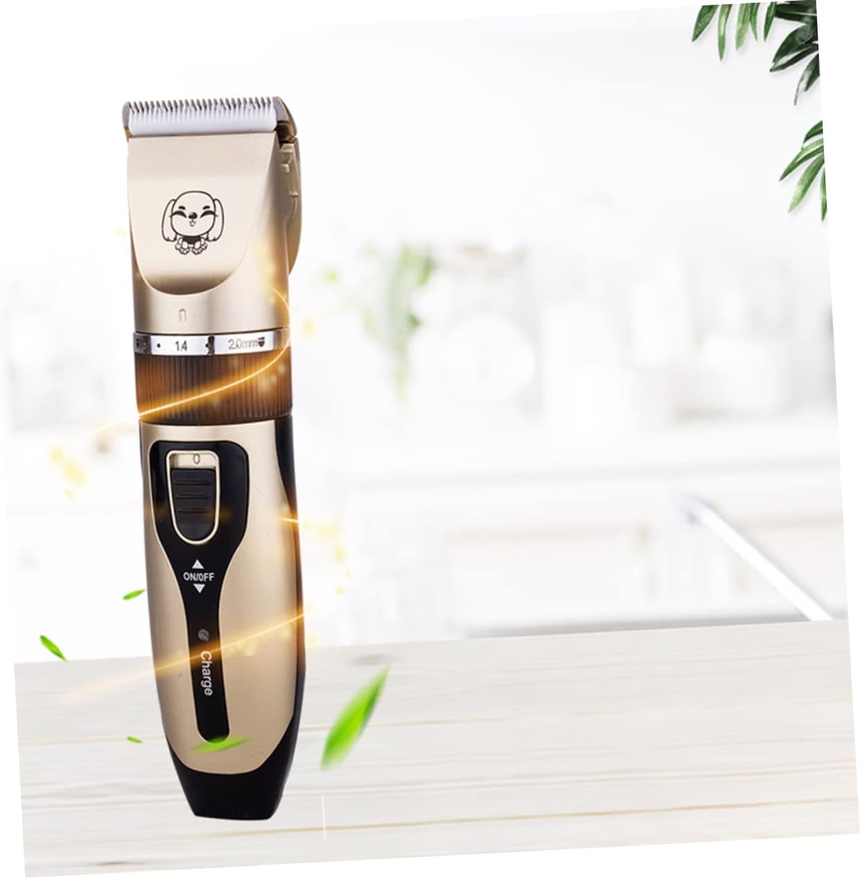 ERINGOGO Pet Hair Trimmer Dog Grooming Clipper USB Rechargeable Safe Quiet Ceramic Head Hair Clipper for Dogs and Cats