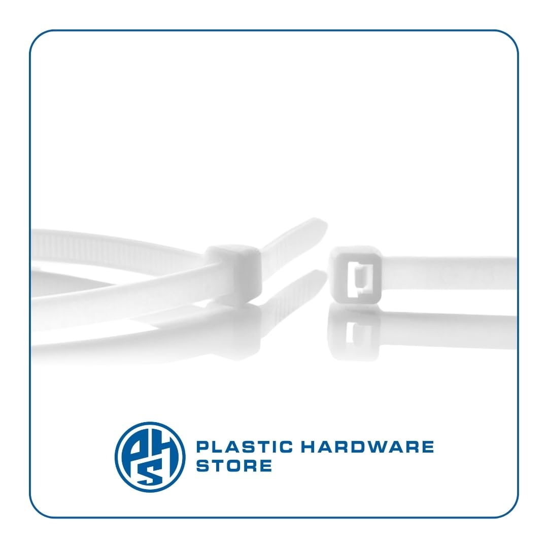 Fascette in Plastica (Nylon) Standard Universali, Fascette Stringicavo da Elettricista per Cablaggi di Cavi e Giardinaggio - 780X9 - Naturale - 100 pezzi - Plastic Hardware Store