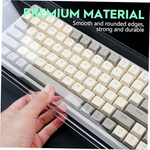 Funda protectora clara de acrílico resistente para teclado mecánico de 104 teclas 4