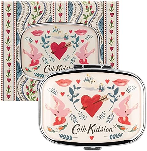 Cath Kidston Keep Kind Mint Compact Lip Balm With Mirror In Gift Box | Help Lips Feel Luscious | Cocoa Seed Butter & Vitamin E | Vegan Friendly | 6g