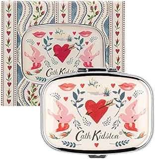 Cath Kidston Keep Kind Mint Compact Lip Balm With Mirror In Gift Box | Help Lips Feel Luscious | Cocoa Seed Butter & Vitamin E | Vegan Friendly | 6g