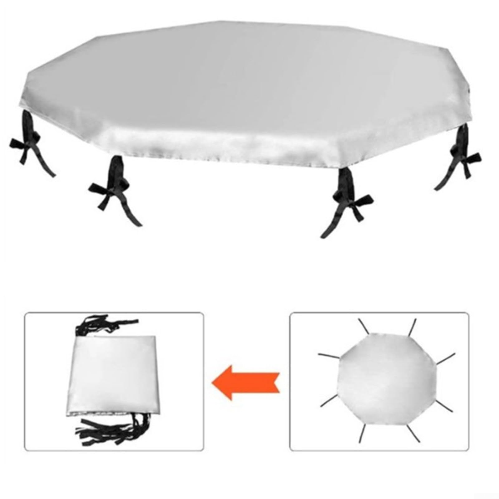 Copertura per box per cani a 8 pannelli, protezione solare e pioggia, per animali domestici, regolabile, adatta per recinti esterni (argento)