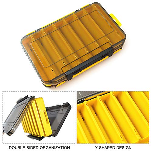 Estojo de armazenamento, Andoer 4 PCS Caixa de pesca isca de pesca Caixas de anzol Lateral Caixa de