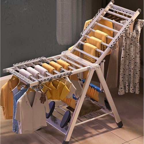 Séchoir à linge pliable robuste 185 cm étendoir à grande capacité 150 kg - 6