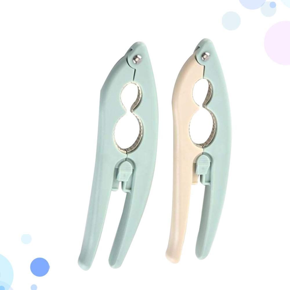 Clip Schiaccianoci, Schiaccianoci 2pcs Dado Multifunzione Noce di Noce pinze Dado pinze Dado Dado Shucker Portatile Clip Walnut per casa Apri Frutta Secca per Cucina (Color : As Shown)