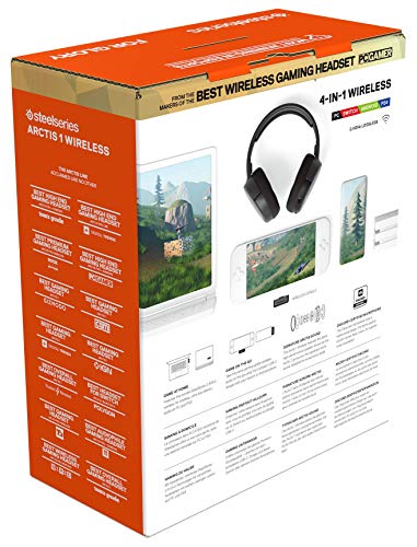 SteelSeries Arctis 1 Wireless Cuffie da Gioco Wireless USB-C Wireless, Microfono Clearcast Rimovibile, PlayStation 4, Senza Fili, 10 - 40.000 Hz, Nero