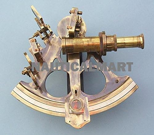 6 Inch Serialized Premium Grade Brass Sextant by Nauticalmart