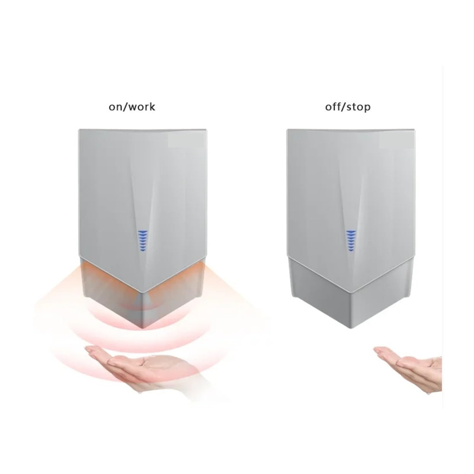 Secador de Manos eléctrico automático con Chorro de Aire en Forma de V for baños comerciales