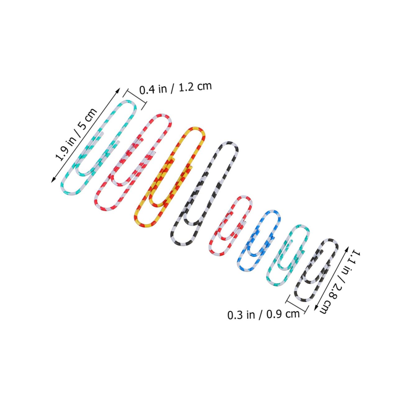 TEHAUX 2 Set Graffetta Per Fogli Carta Clip Taccuino Fermagli Per Graffette Piccolo Graffette Ideali Graffette Grandi Graffetta Color Zebra Graffetta Colorata Metallo Colorful 450 Pezzi*2