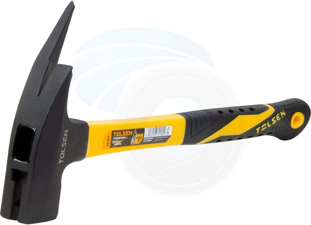 Milled Face Roofing Hammer Shock-Reducing Fiberglass TPR Rubber Grip