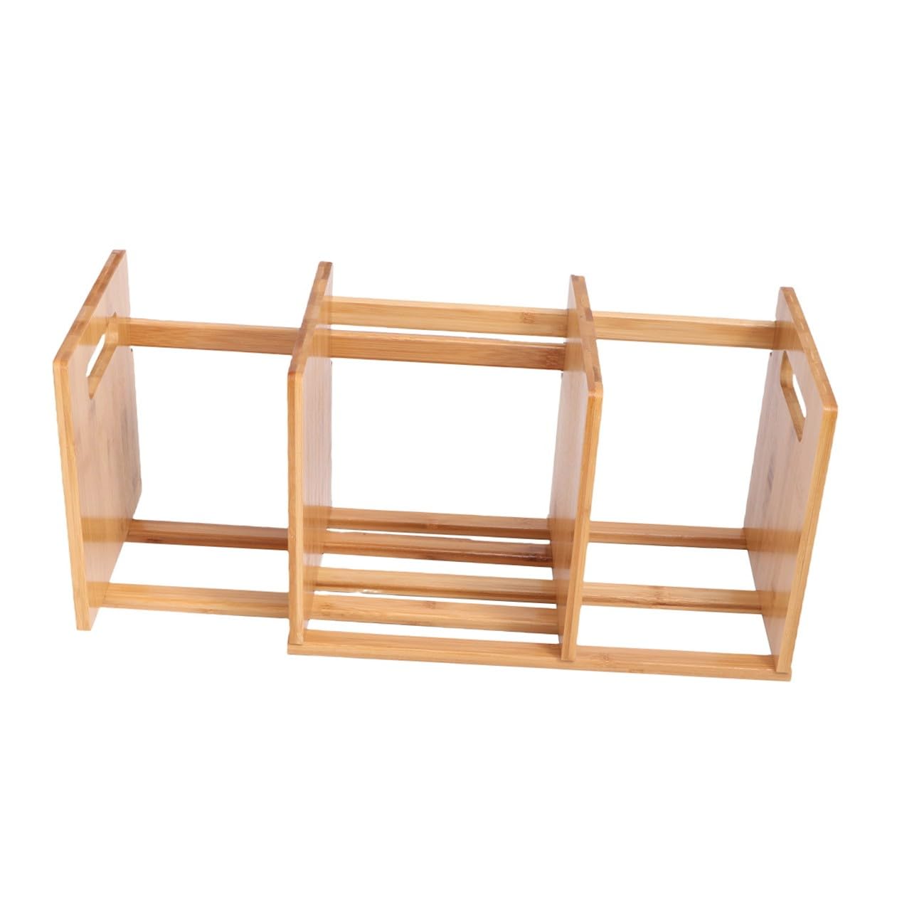 SHINEOFI Estantería Telescópica De Madera Moso Mini Estante De Almacenamiento para Escritorio Estante Extensible para Organizar Libros y Objetos