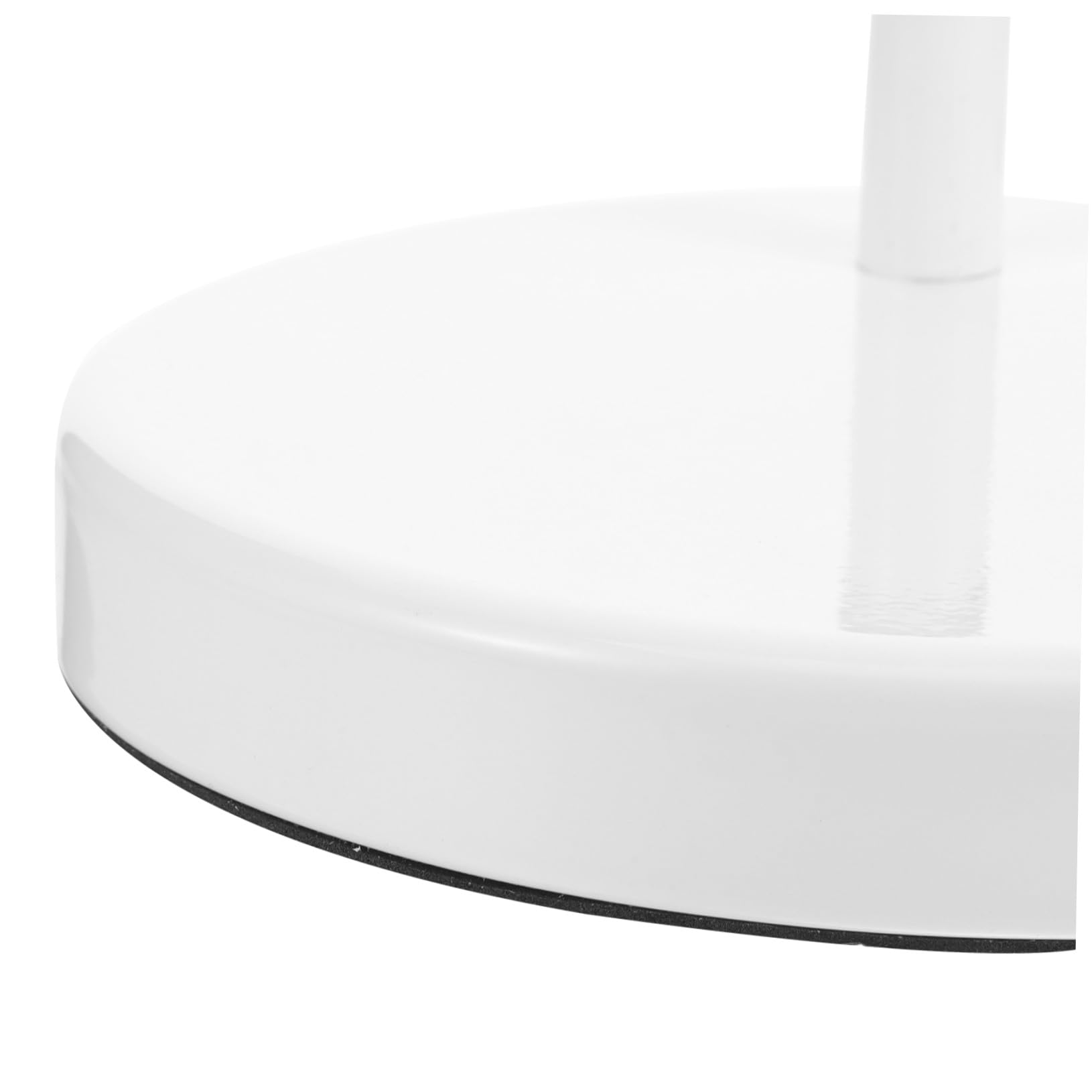 NUOBESTY Base per Lampada da Tavolo Rotonda in Ferro Braccio Snodabile, Supporto per Lampada da Scrivania Stabile e Passaggio Cavi, per Ufficio, Studio e Camera da Letto