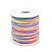 45m Bunte Faden, Perlenschnur Schmuckherstellung Schnur Nylon-Knotenschnur für DIY Schmuck, Handwerk, Armbänder Halsketten, Kinder Schmuck Basteln Perlen Armband (Bunt)