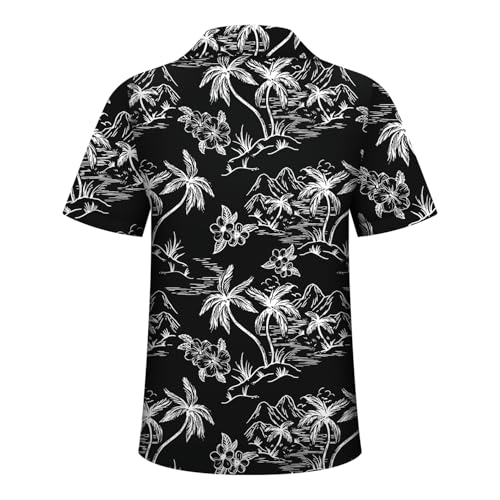 Image of Hawaiian Shirt for Men Tropical Shirts Summer Beach Button Down Short Sleeve Luau Aloha Floral Cruise Vacation Outfit 2026