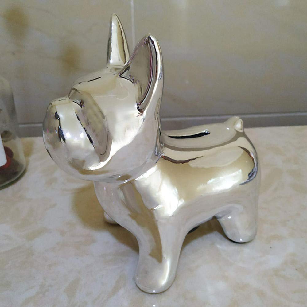 Statue bouledogue français en céramique galvanisée KELIEQA - 8