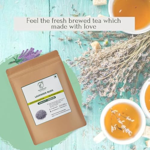 Image of HERBALPRASH Dried Lavender Buds - 50g | 100% Natural & Fragrant | Culinary Grade for Tea, Baking, Aromatherapy & Skincare | Stress Relief & Relaxation