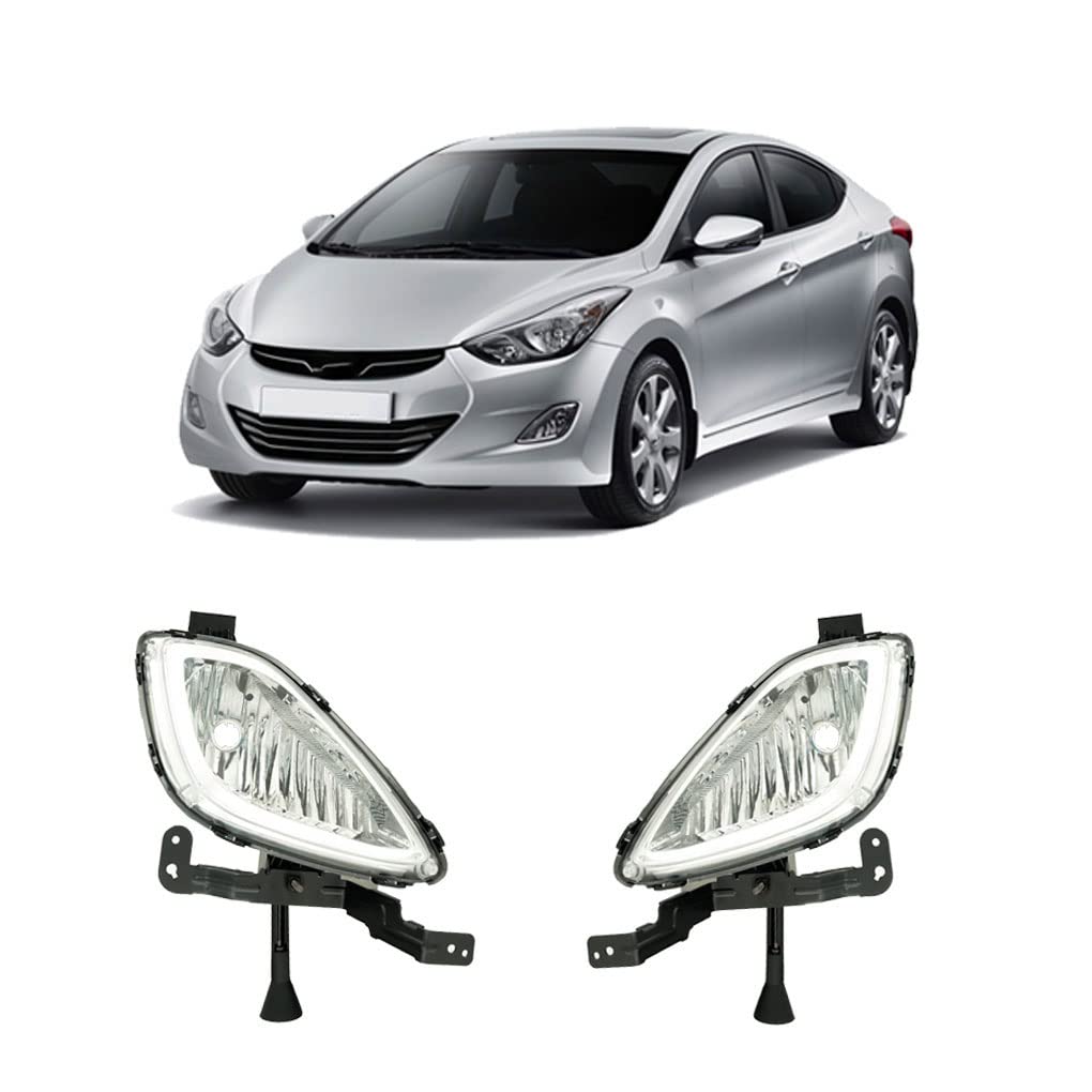 Fog Light Assembly Compatible with 2011-2013 Hyundai Elantra Fog Lights Lamps with Assembly Set Left and Right Side