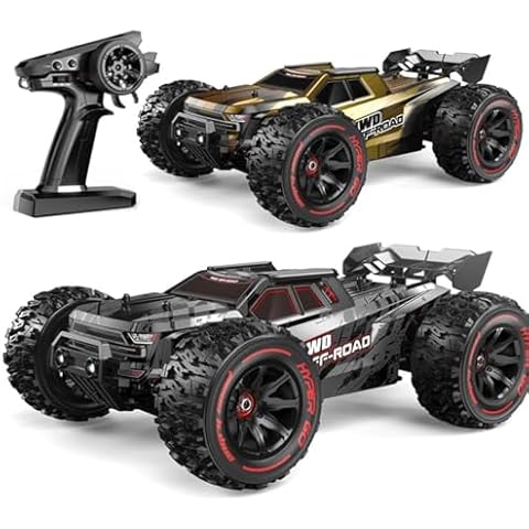 TesPower MJX Hyper Go 14210 Brushless RC Cars for Adults,1/14 High-Speed 55KMH Fast RC Truck, 4wd Offroad Electric Powered Remote Control Cars Gift for Boys with 2 Shells Cover