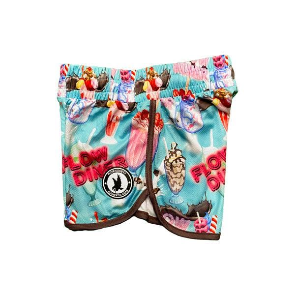 Flow Society Milkshake Flow Girls Athletic Shorts - Gym - Sports - Activewear - Patterned - Basketball - Lacrosse Shorts2