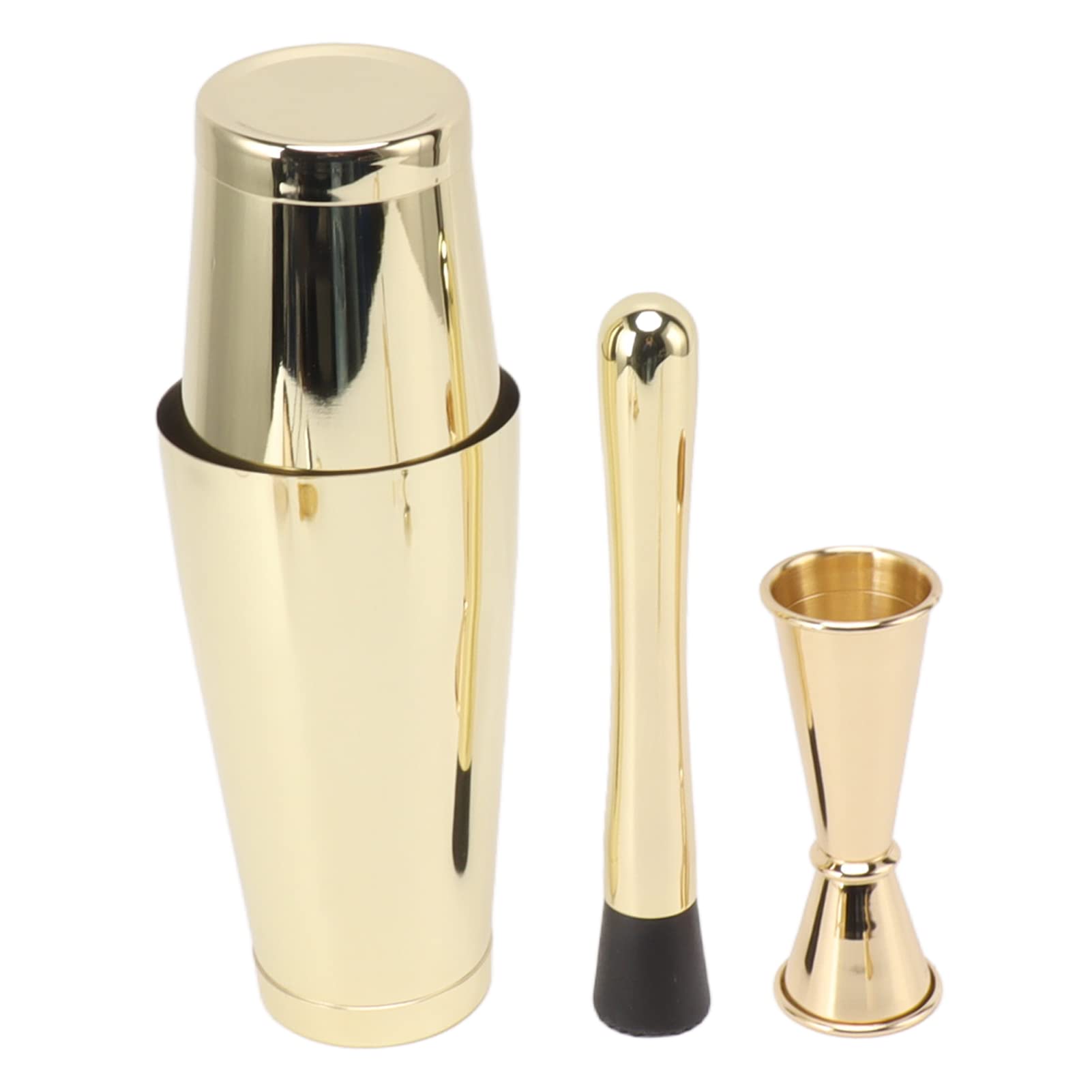 Kit de Barman, para coctelera de Acero Inoxidable, Juego de Herramientas de Barra Profesional, coctelera Boston con preservación de Temperatura, Equipo para Hacer (Estilo B)