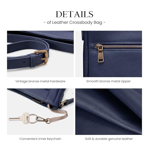 Image of befen Genuine Leather Crossbody Purses for Women Travel Cross Body Bags Lightweight with Adjustable Shoulder Strap