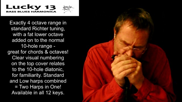 Amazon.com: East top Lucky 13 Bass Plus Blues Harmonica 13 Holes